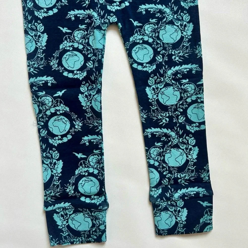 NWT Kate Quinn Organic Cotton Blue World Peace Romper Outfit & Pajamas 18-24M 2T